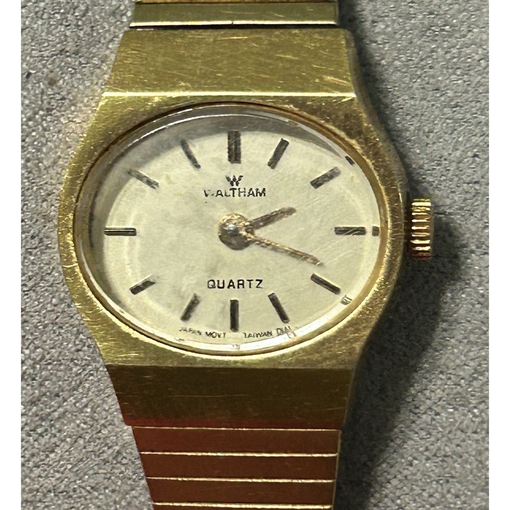 Waltham Ladies Dress Cocktail Wrist Watch Gold Tone Quartz XL694-202 NeedBattery